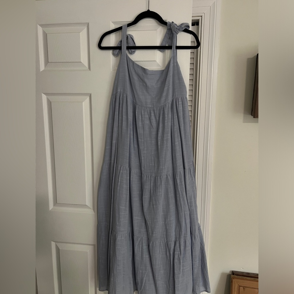 Zara light blue maxi dress NWT